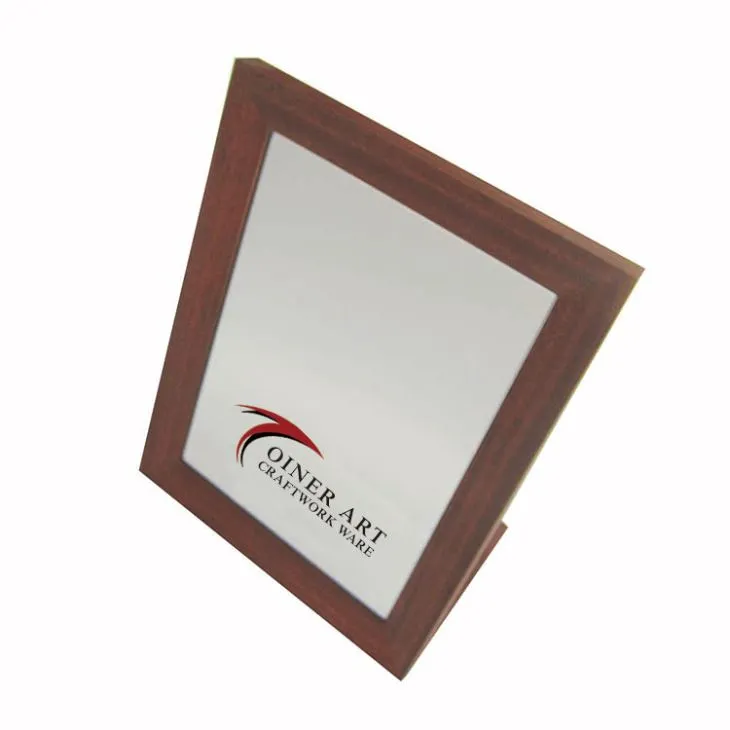 L-hnedé drevené papierové matné zrkadlo